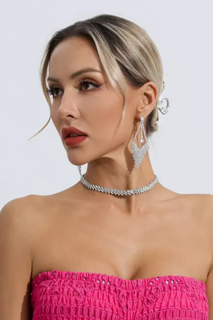 Marjory Silver Diamond Necklace