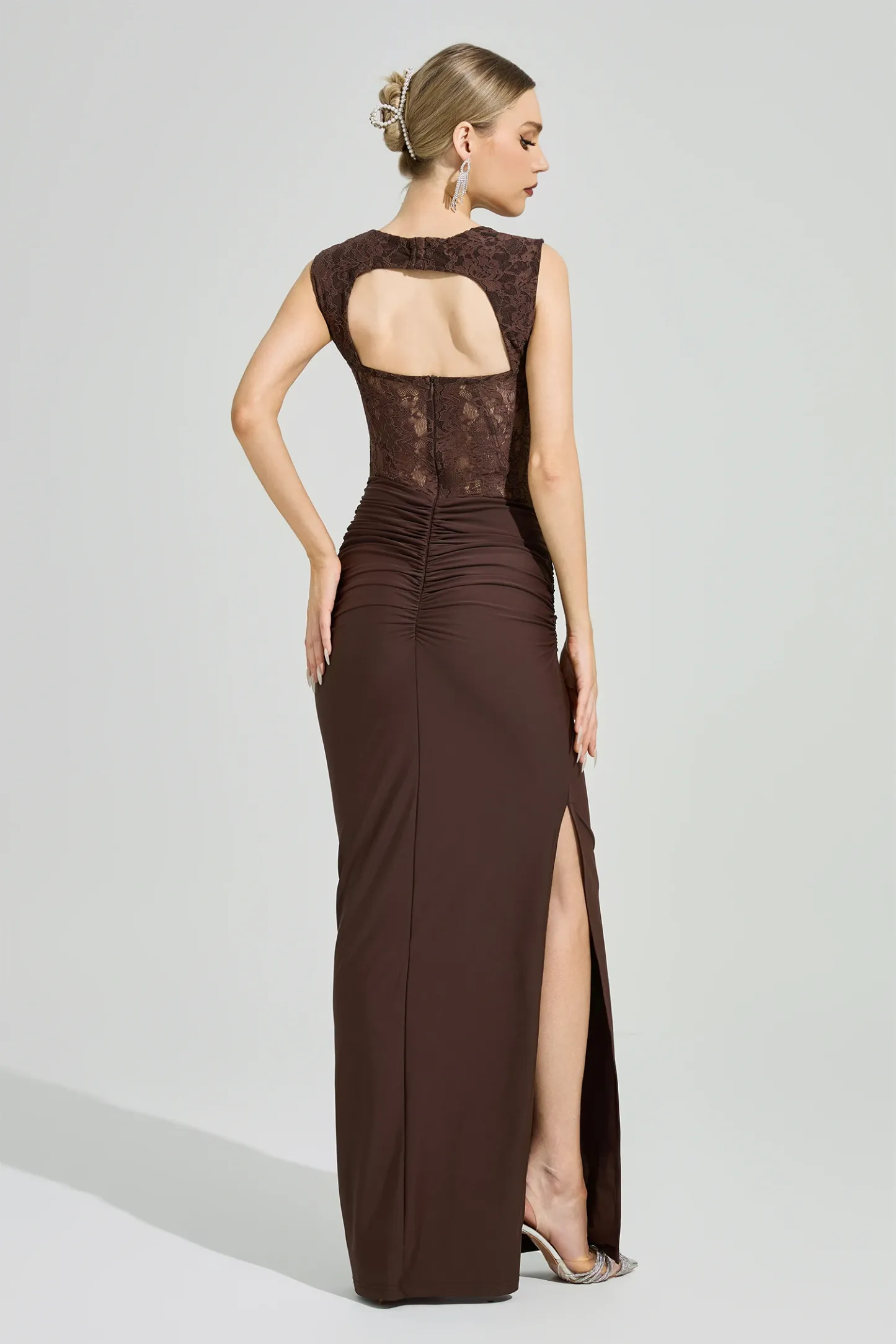 Soyinka Brown Lace Dress
