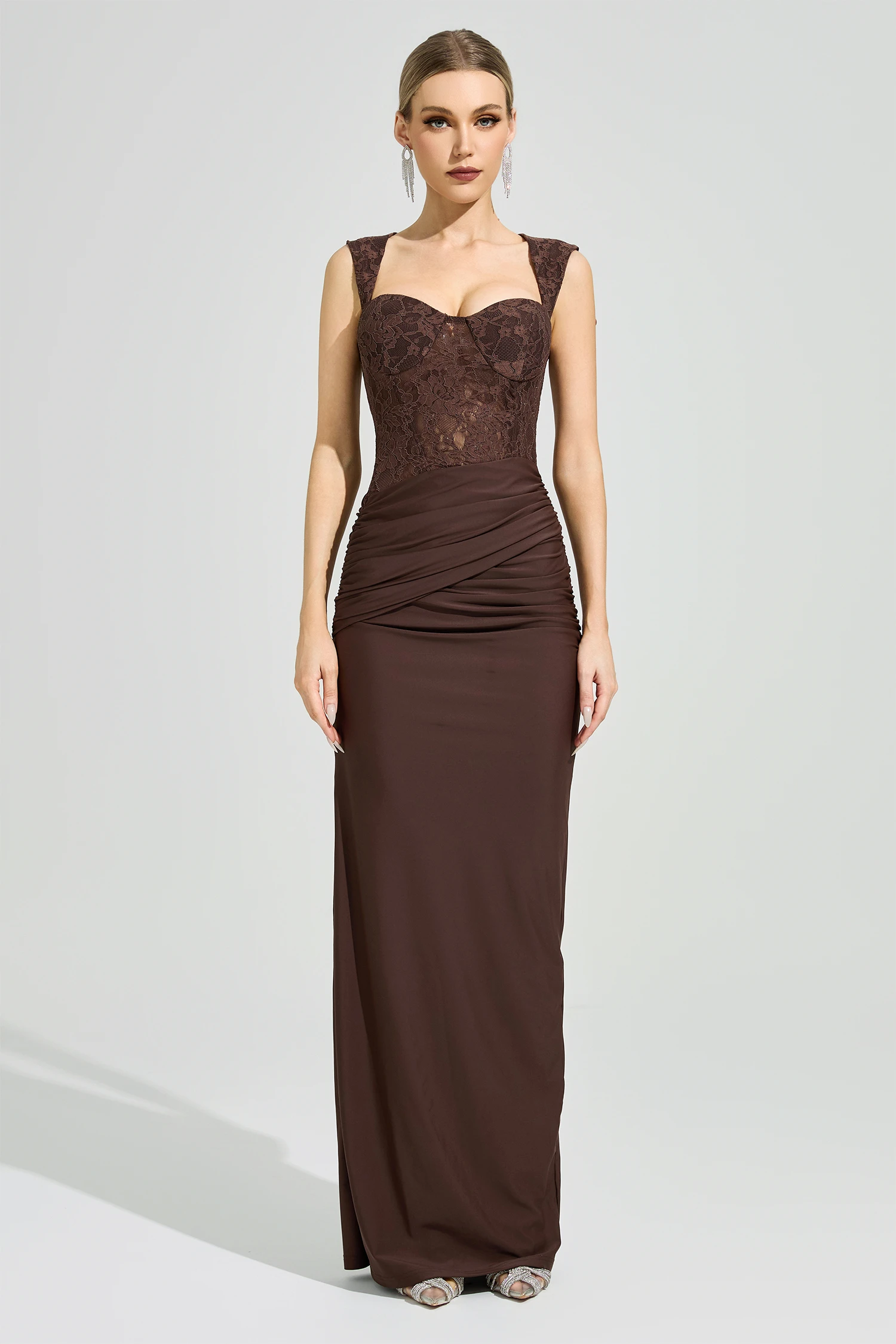 Soyinka Brown Lace Dress