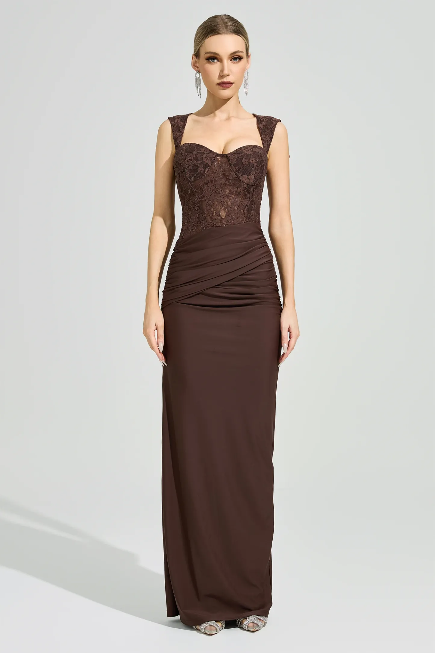 Soyinka Brown Lace Dress