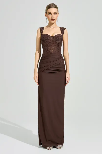 Soyinka Brown Lace Dress