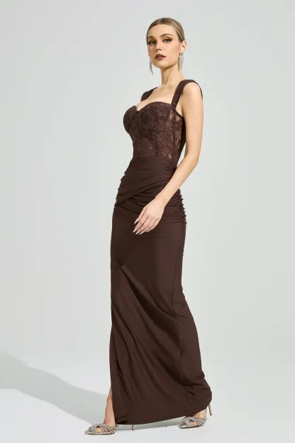 Soyinka Brown Lace Dress