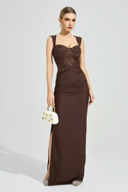 Soyinka Brown Lace Dress