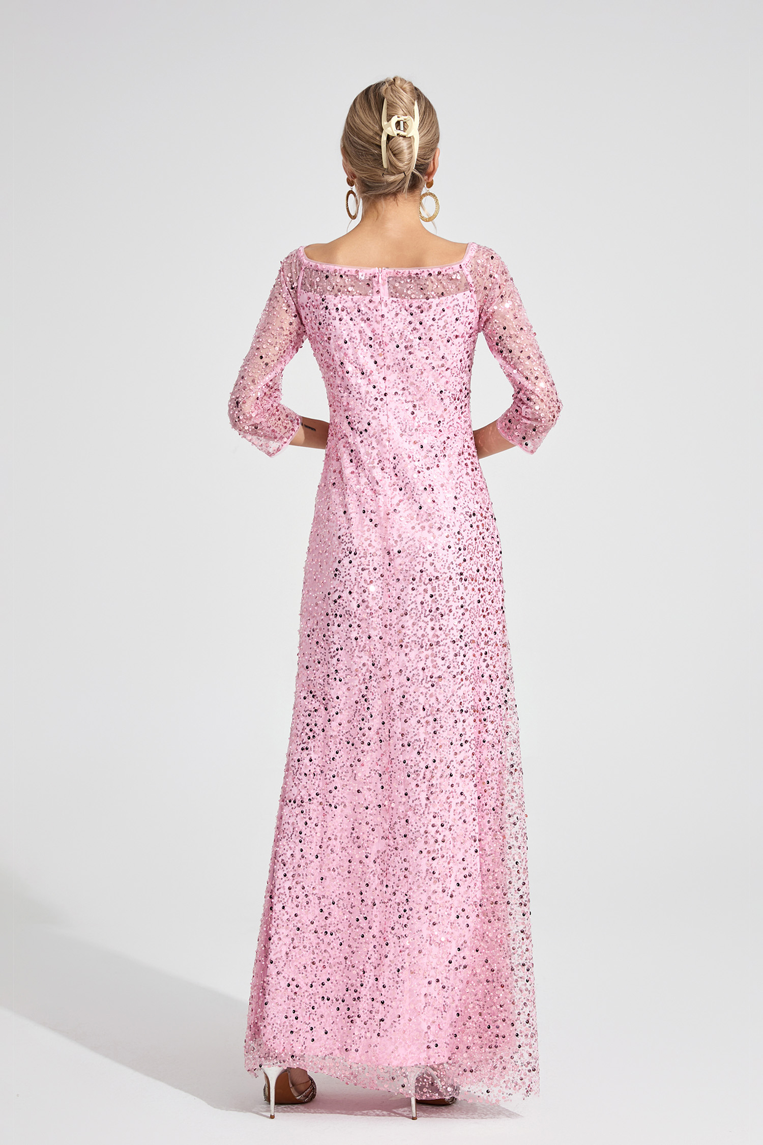 Moon Pink Diamond Maxi Dress