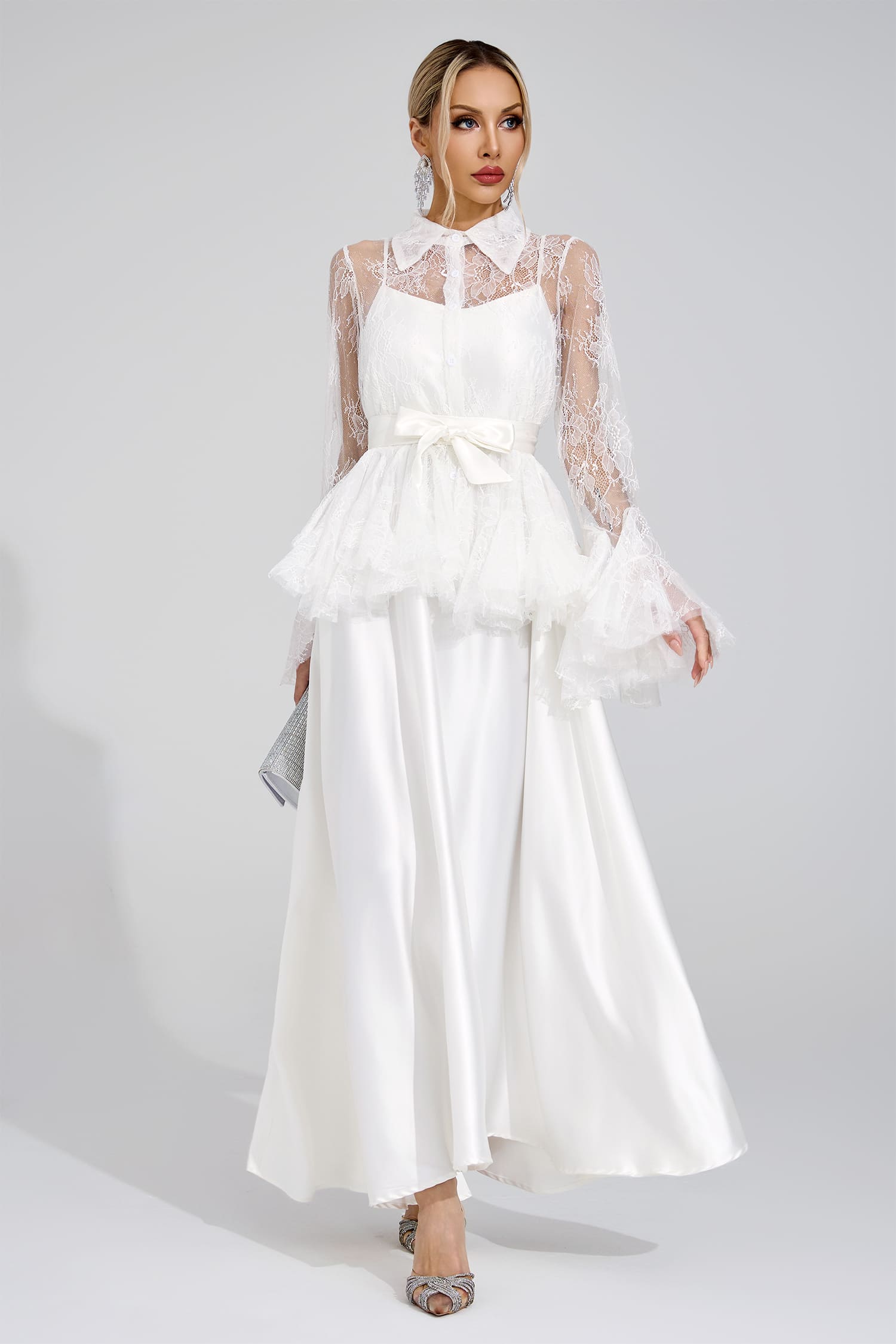 Britta White Lace Set