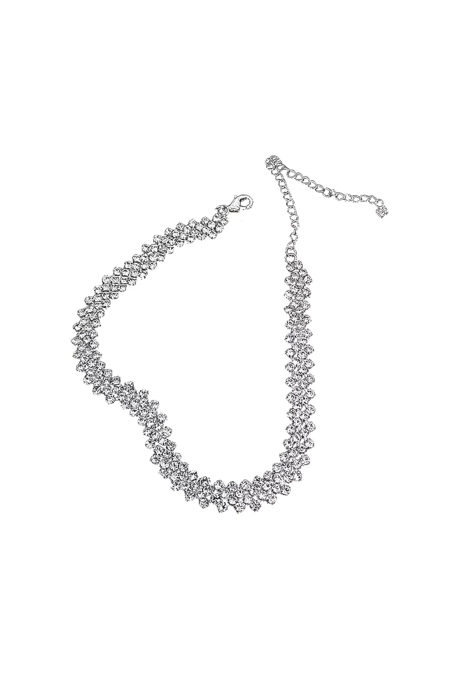 Marjory Silver Diamond Necklace