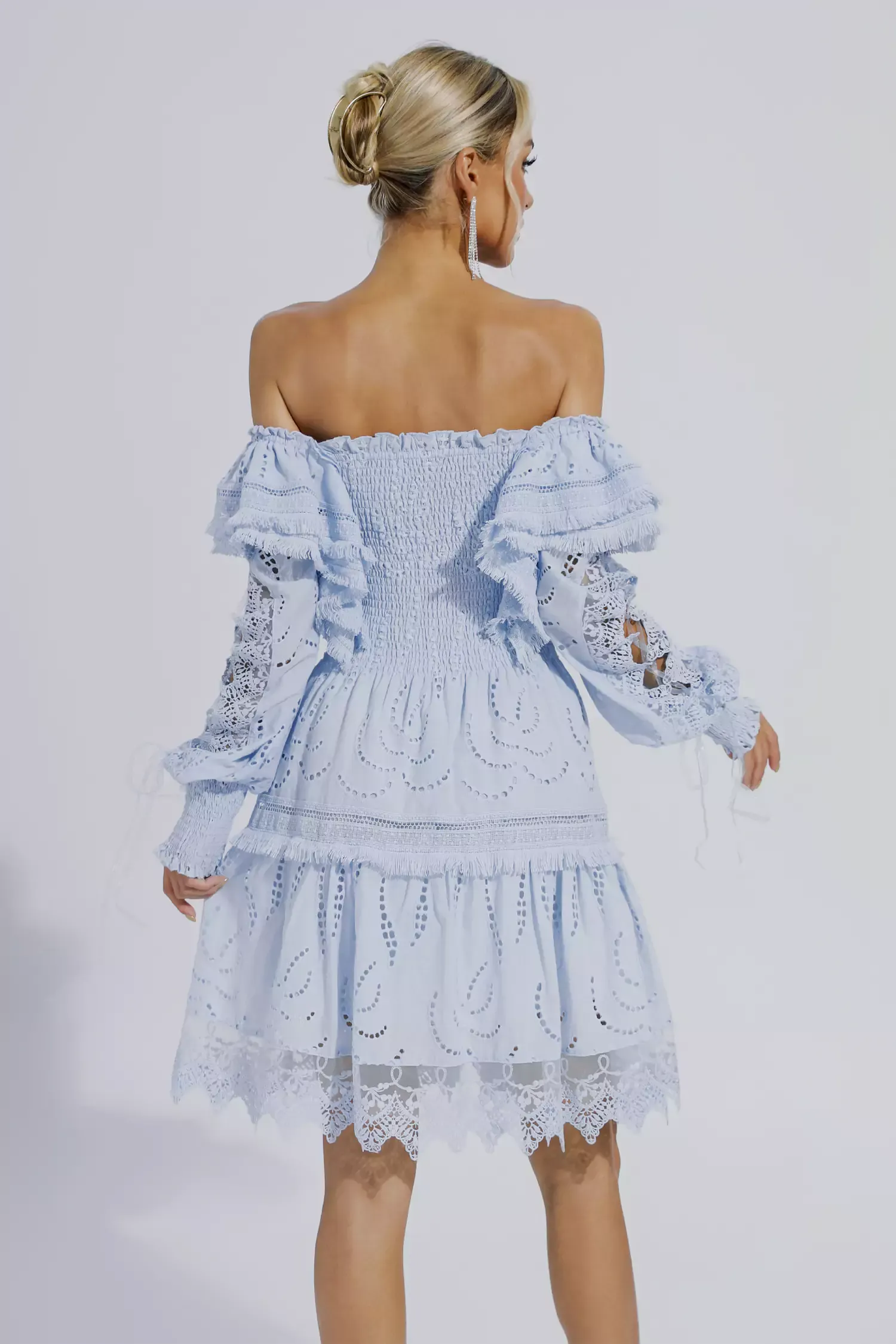 Trollpoe Blue High Waist Mini Dress