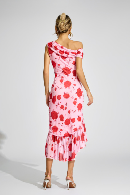 Chesterton Pink Rose - Print One - Shoulder Dress