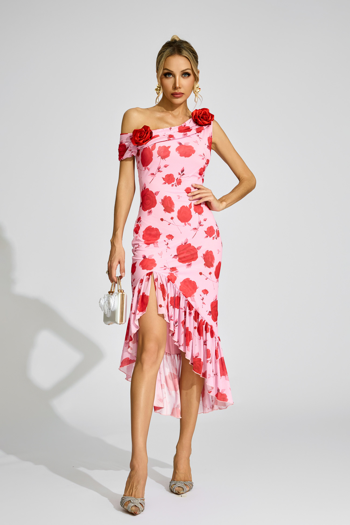 Chesterton Pink Rose - Print One - Shoulder Dress