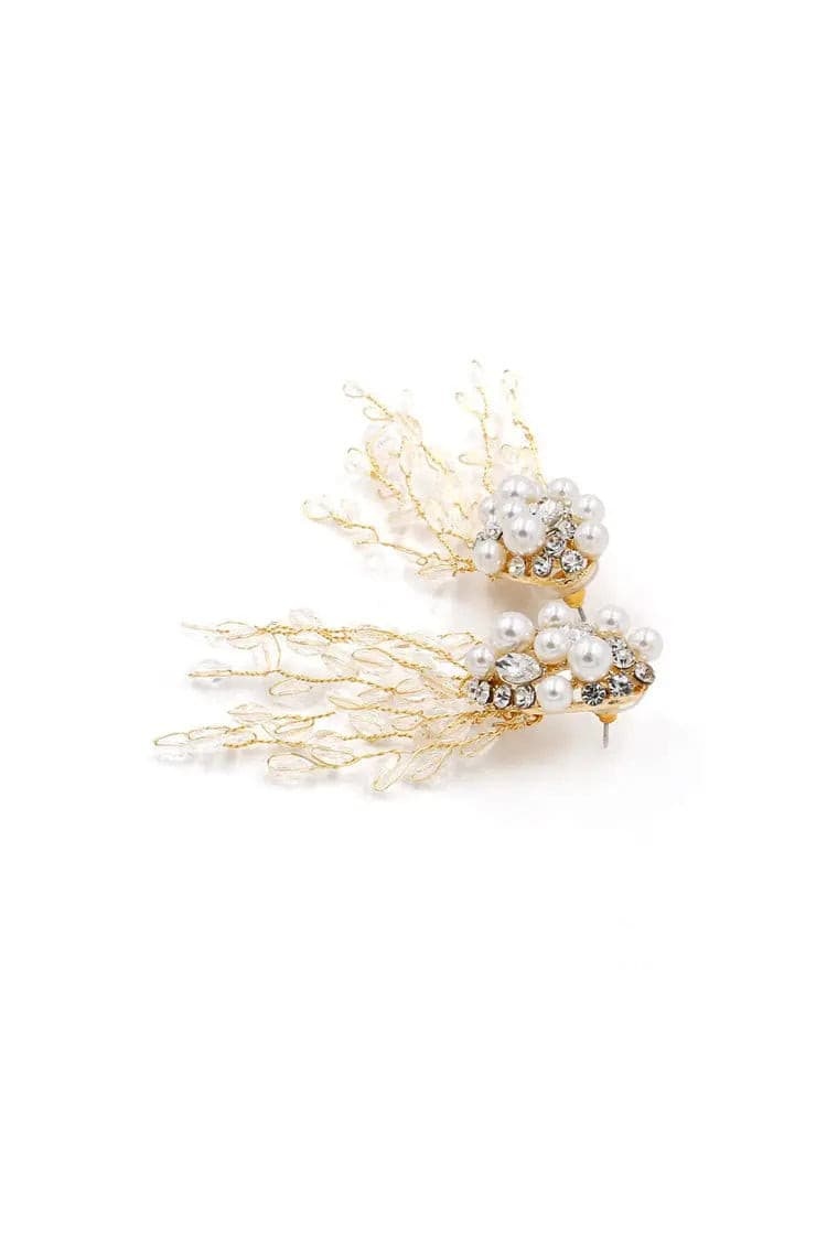 Gardenia Crystal Tassel Earrings