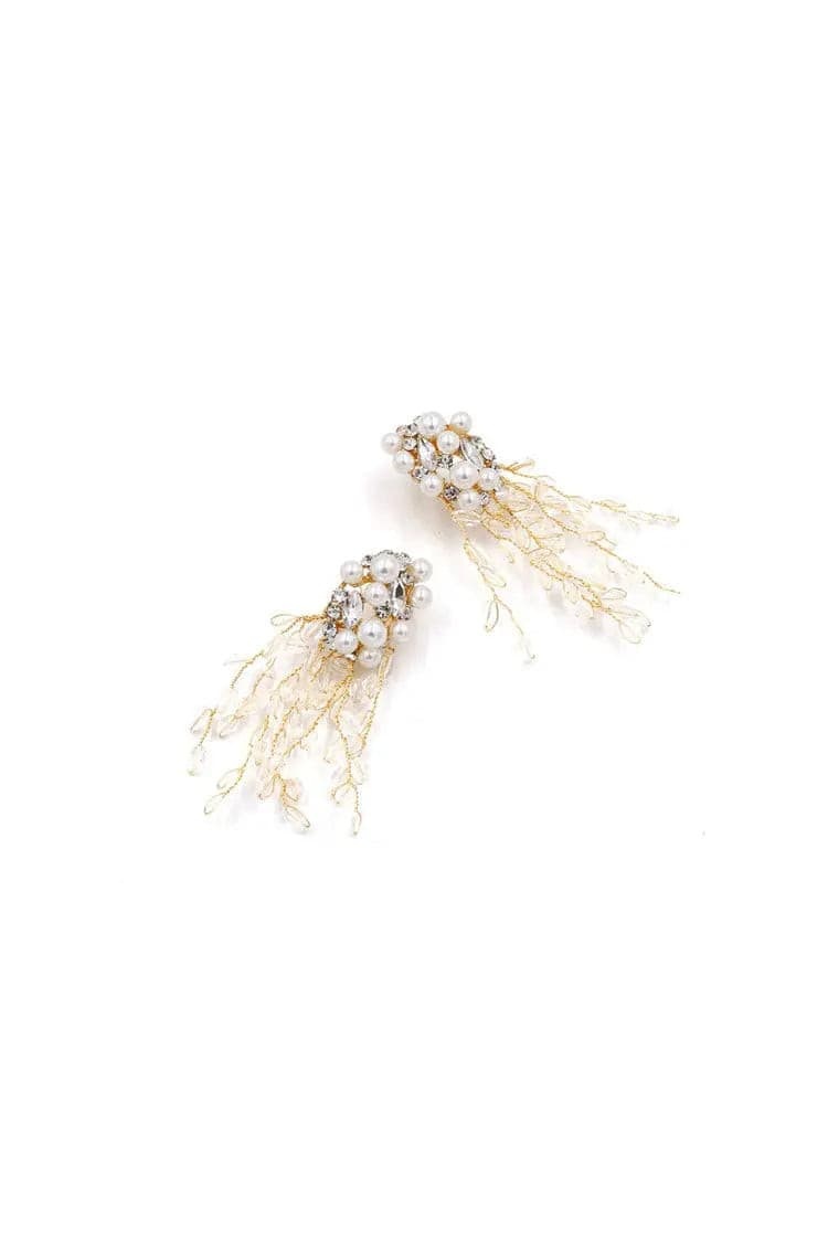 Gardenia Crystal Tassel Earrings