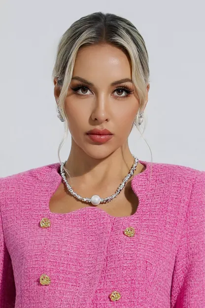 Fred Silver Chain Pearl Necklace