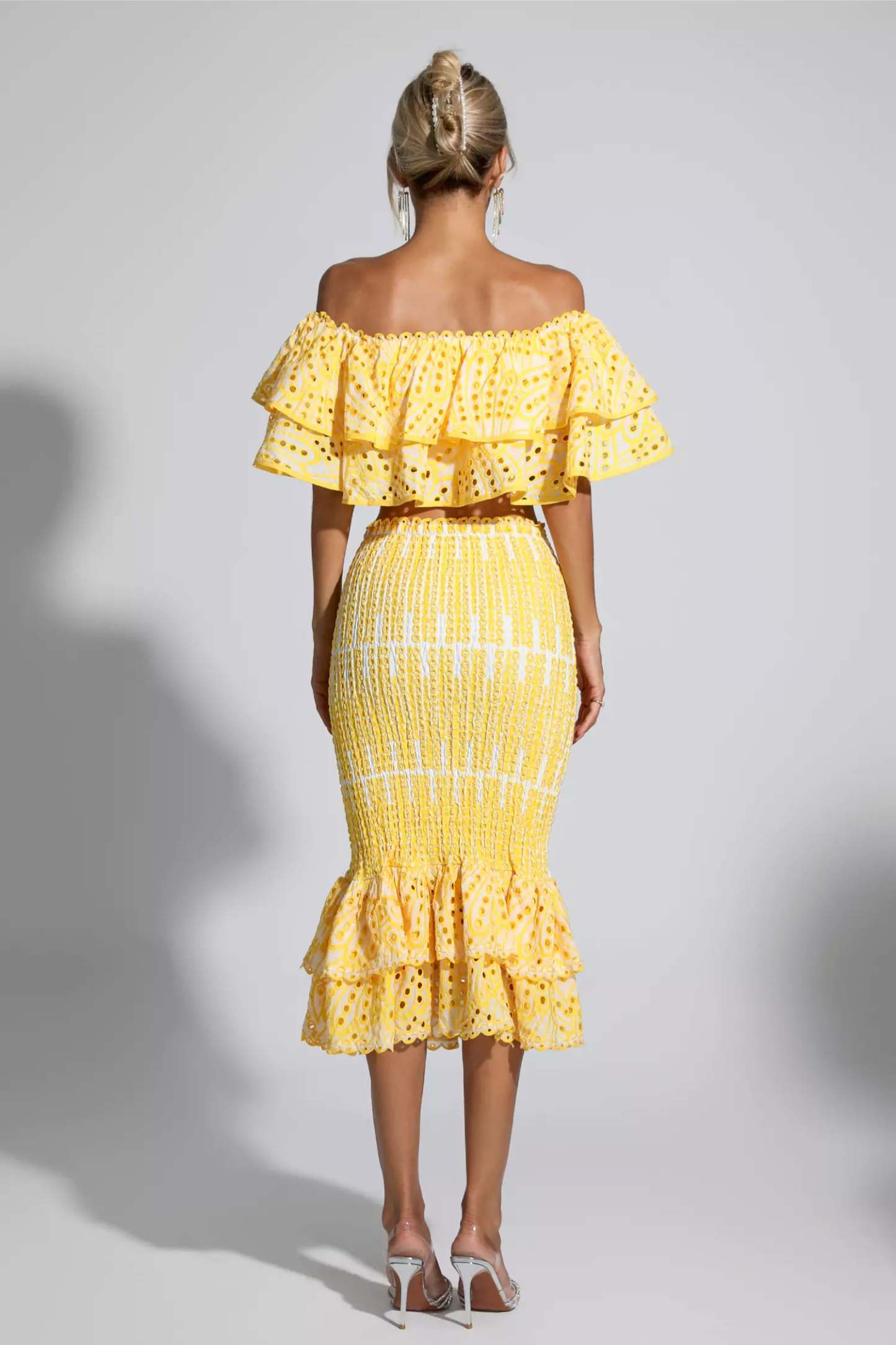Wordsworth Yellow Cutout Ruffle Set