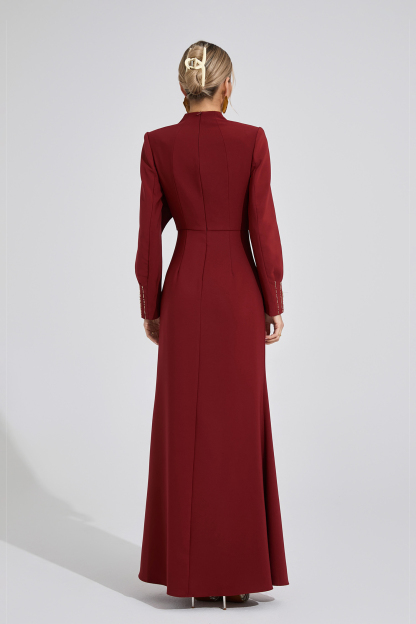 Fjord Red Chain Maxi Dress