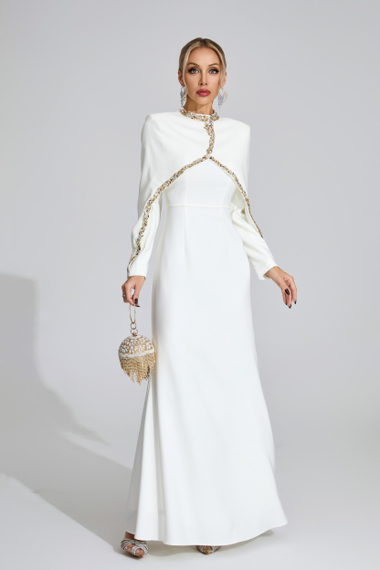 Fjord White Chain Maxi Dress