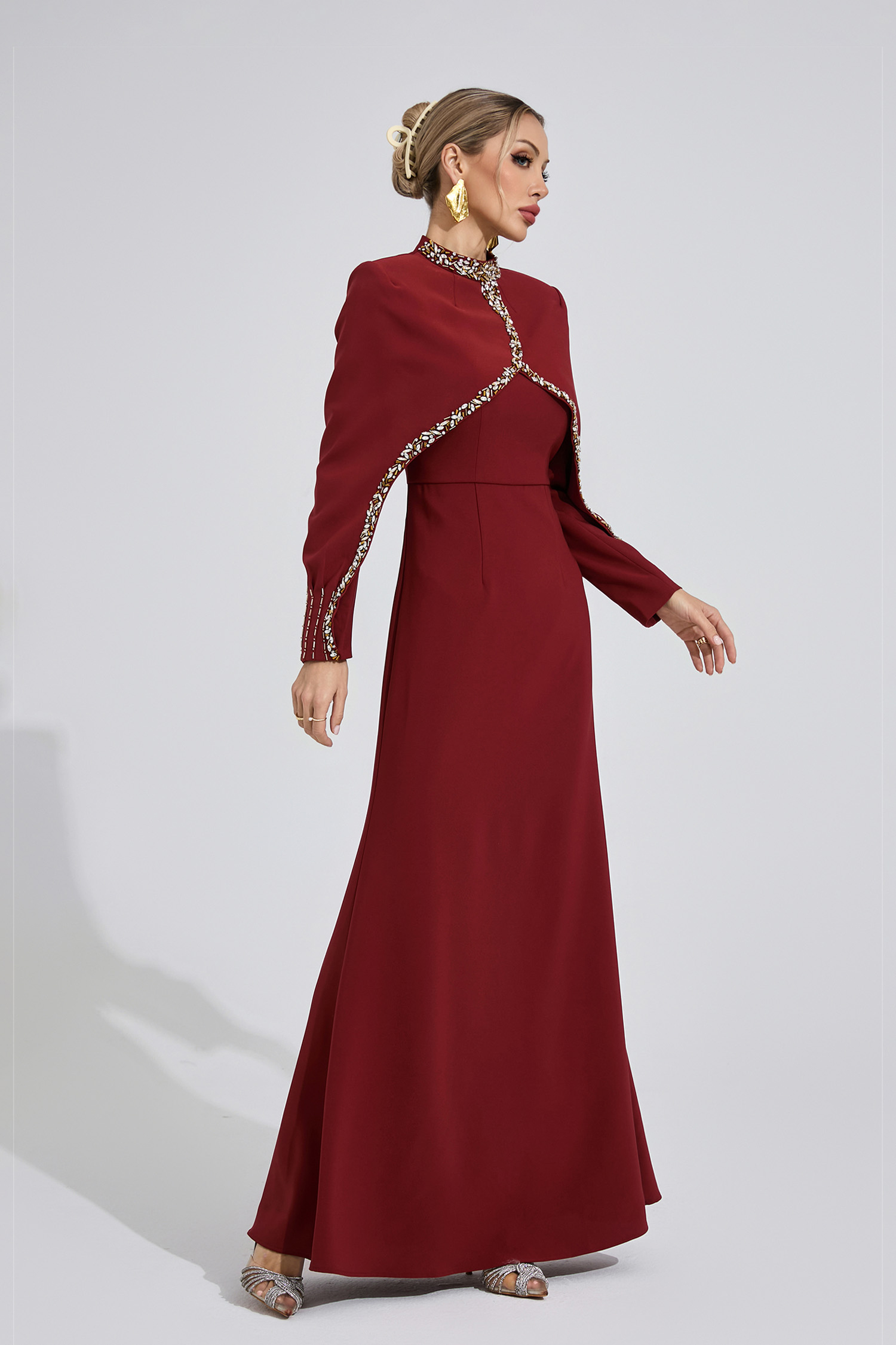 Fjord Red Chain Maxi Dress