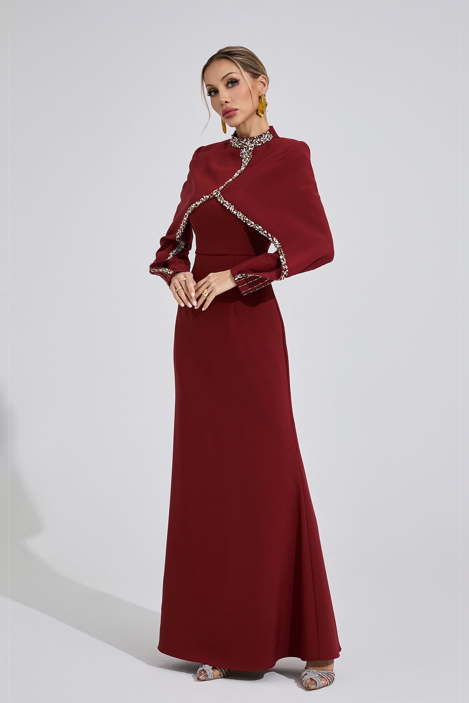 Fjord Red Chain Maxi Dress