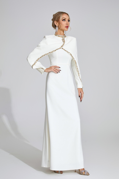 Fjord White Chain Maxi Dress