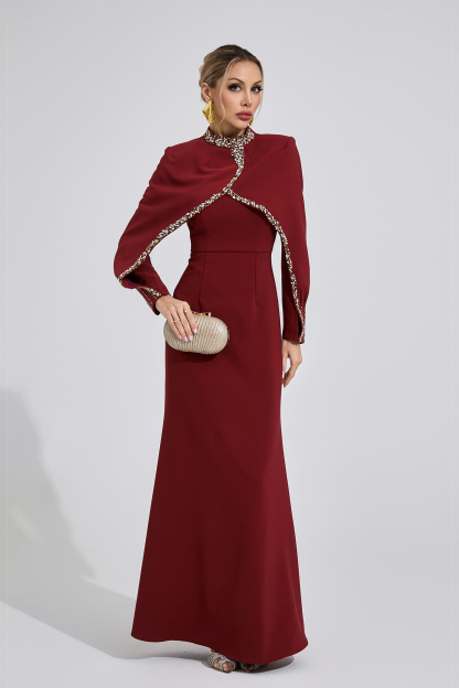 Fjord Red Chain Maxi Dress