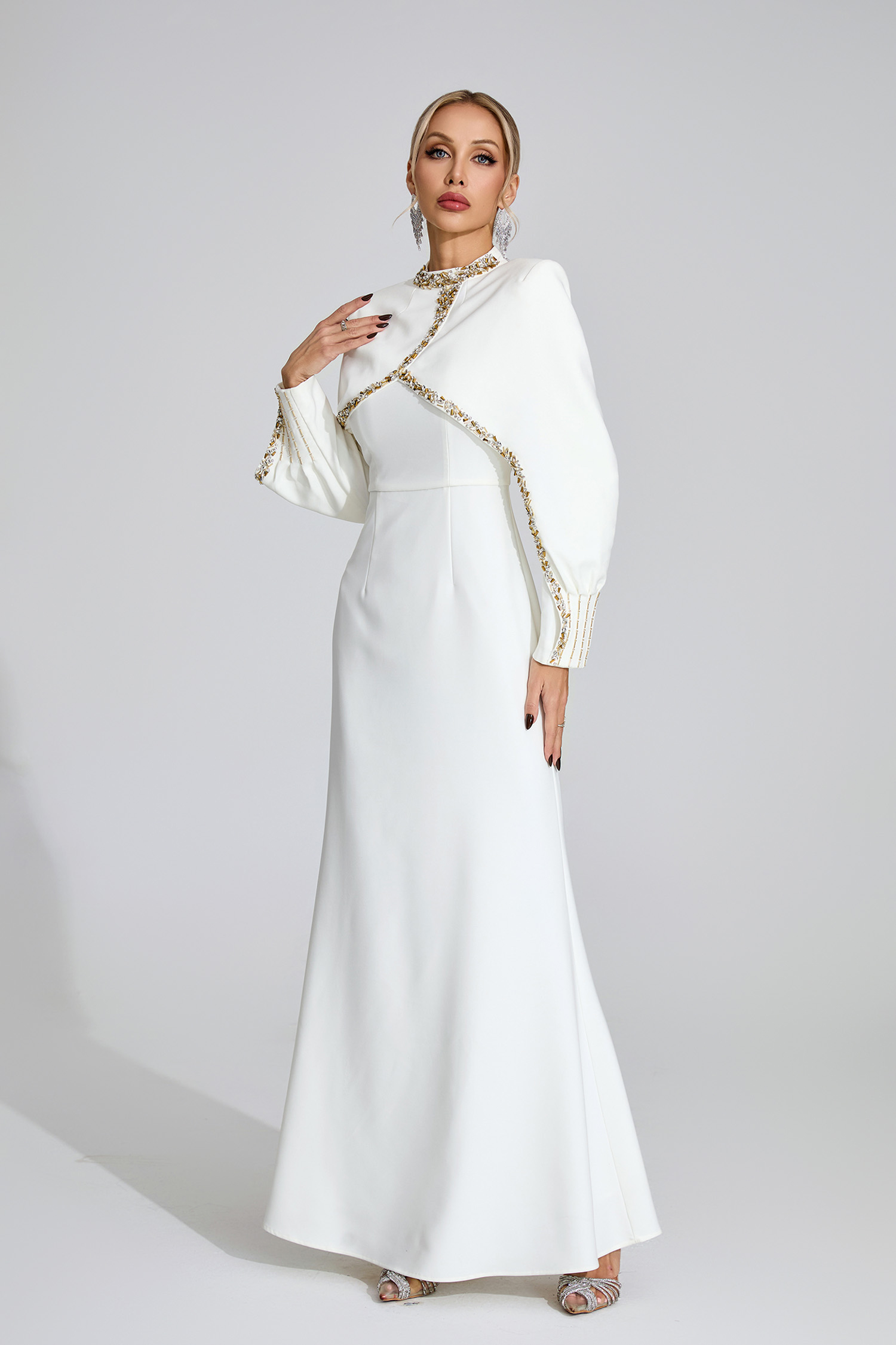 Fjord White Chain Maxi Dress