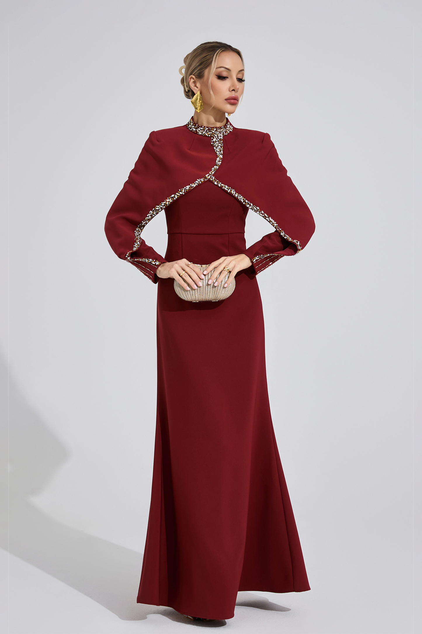 Fjord Red Chain Maxi Dress