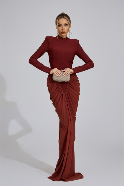 Point Sienna Ruching Maxi Dress