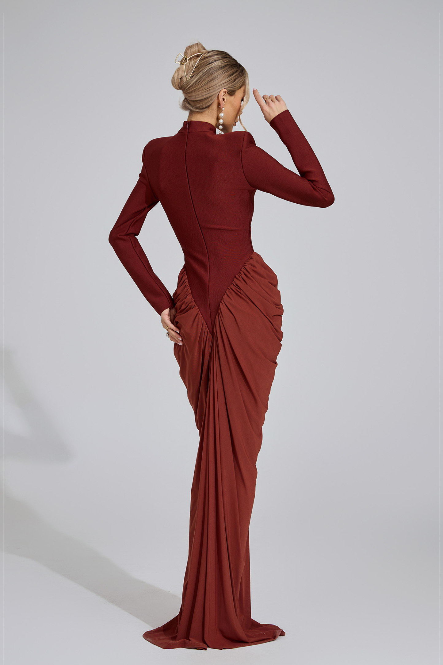 Point Sienna Ruching Maxi Dress