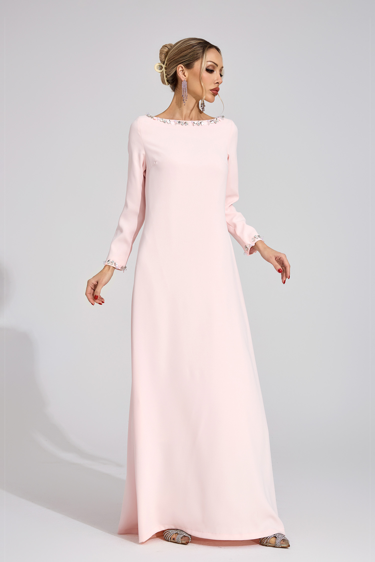 Spring Pink Relaxed Maxi Dress