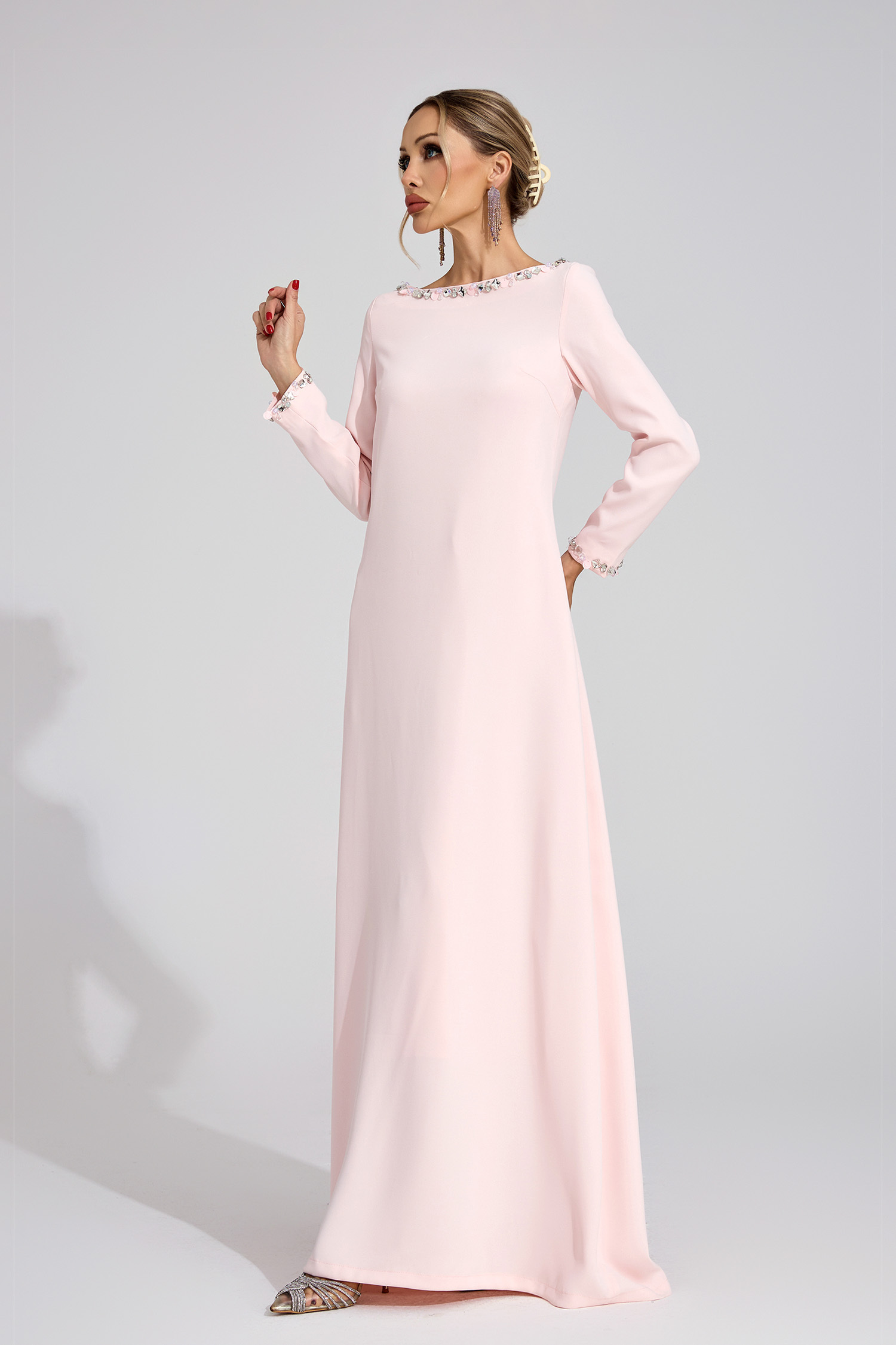 Spring Pink Relaxed Maxi Dress