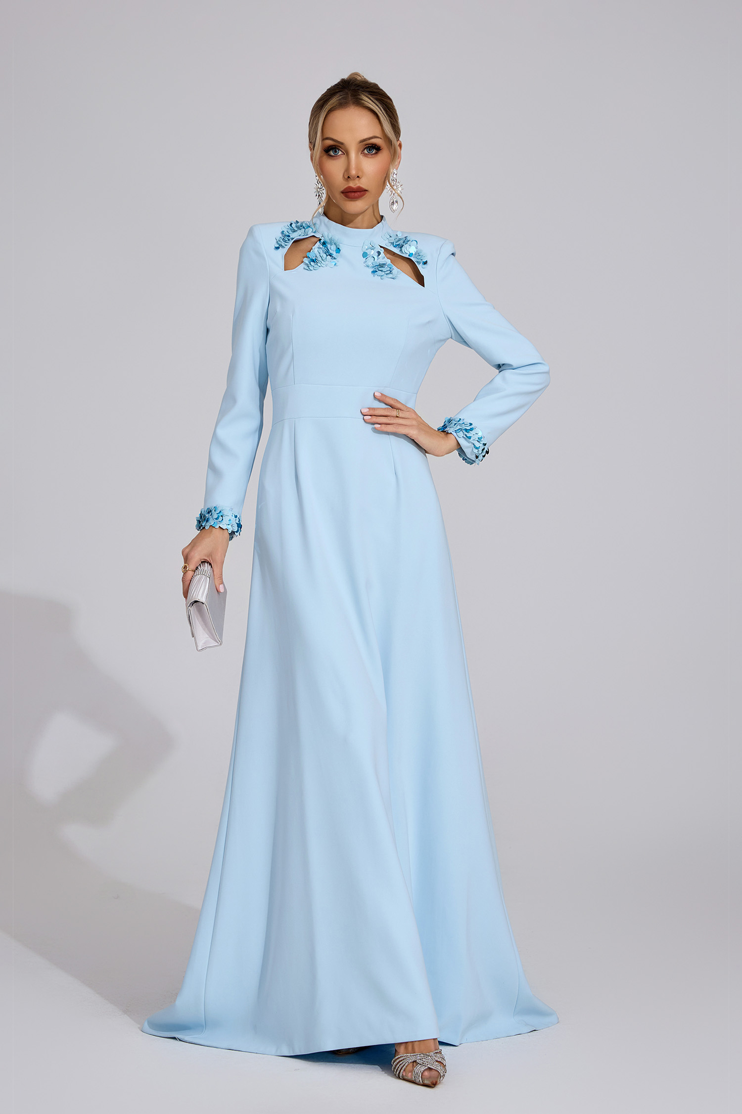 Dale Light Blue Mermaid Maxi Dress