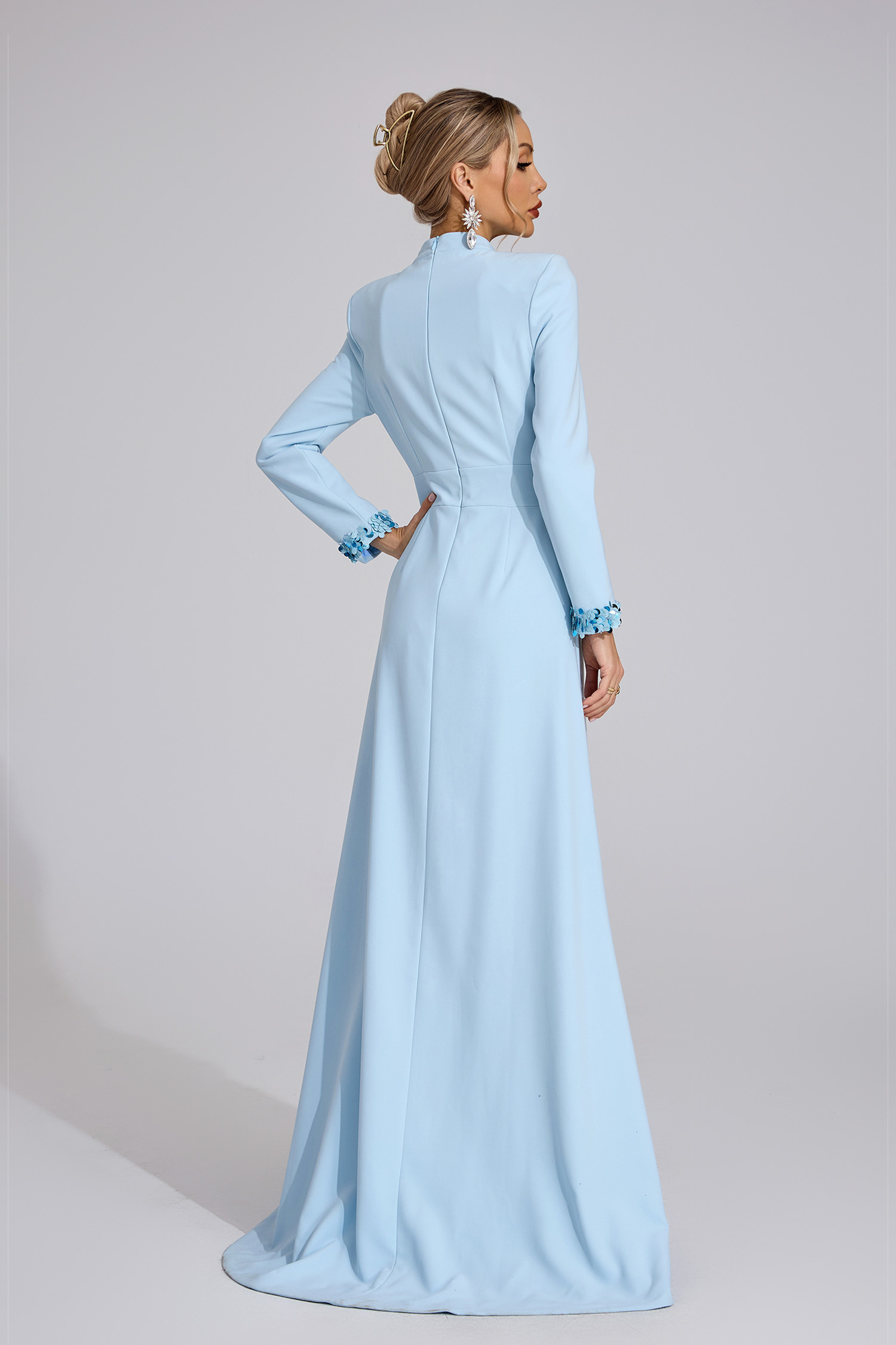 Dale Light Blue Mermaid Maxi Dress