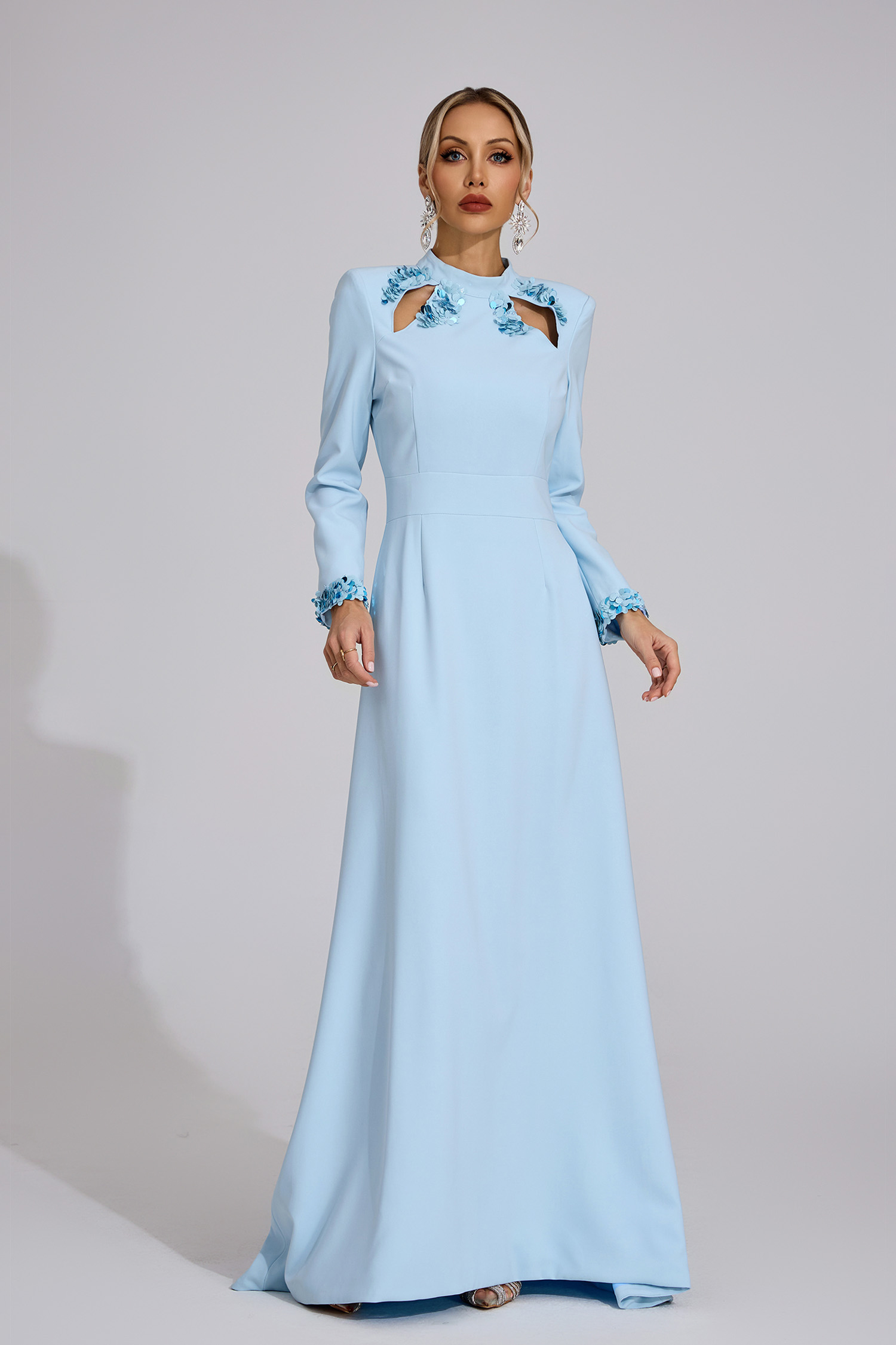 Dale Light Blue Mermaid Maxi Dress