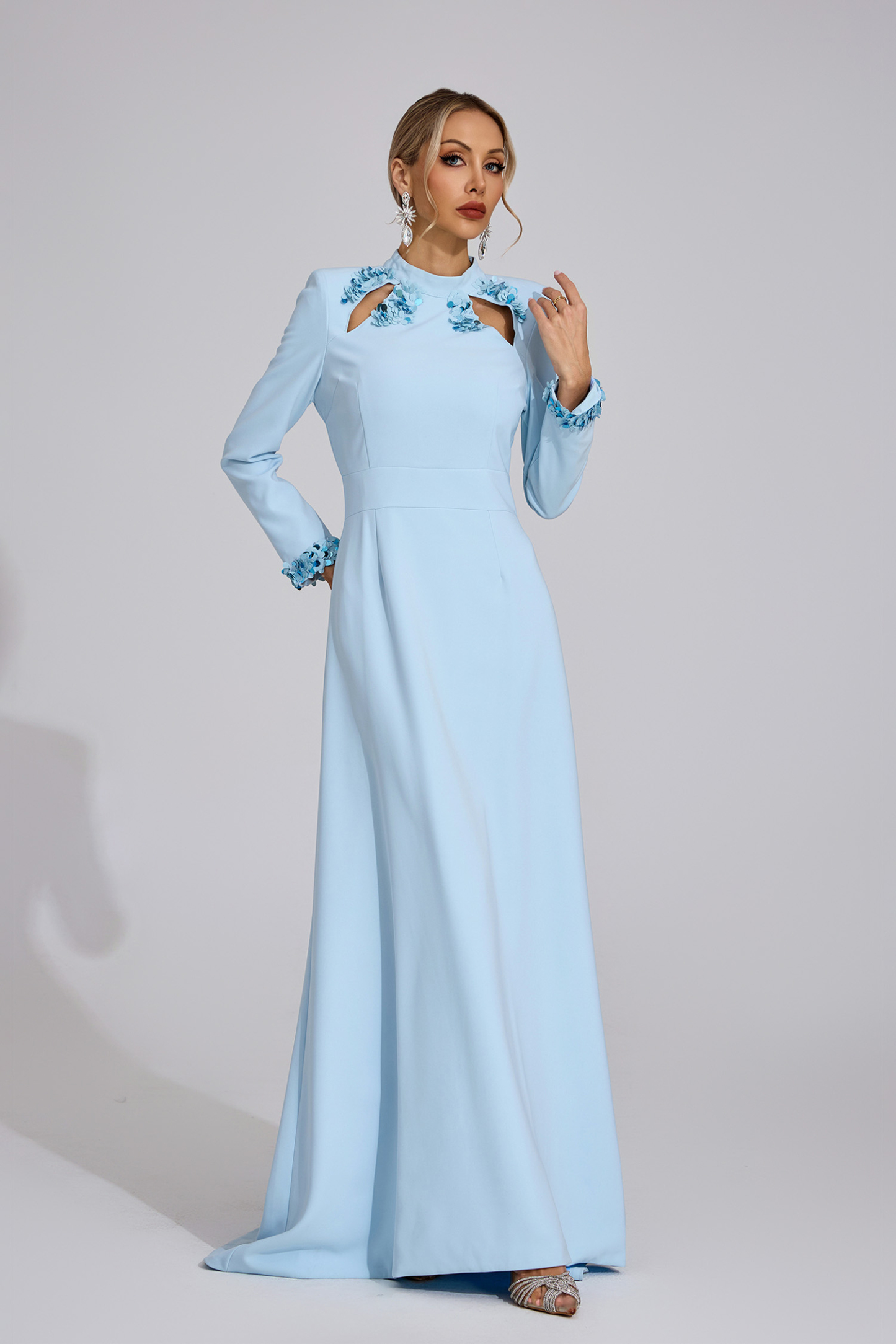 Dale Light Blue Mermaid Maxi Dress