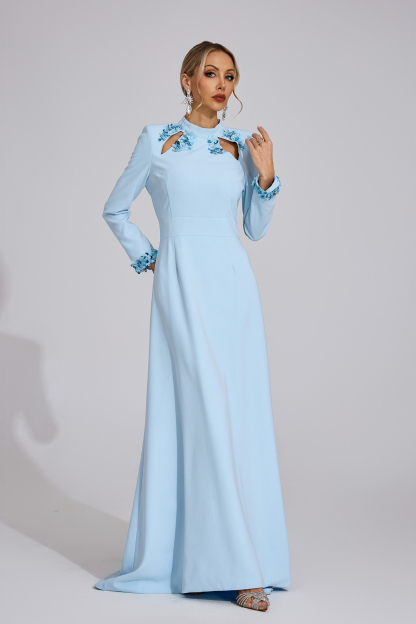 Dale Light Blue Mermaid Maxi Dress