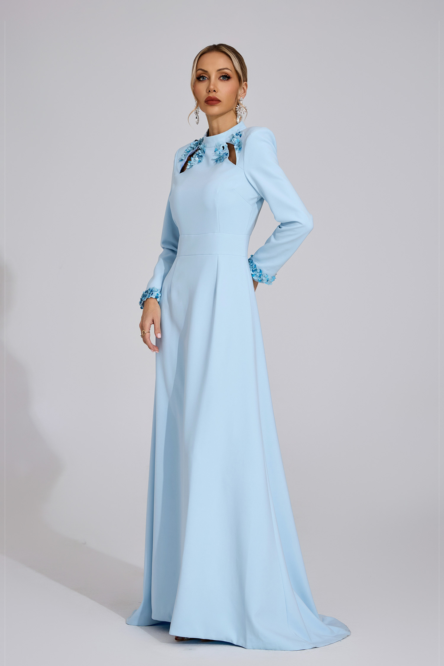 Dale Light Blue Mermaid Maxi Dress