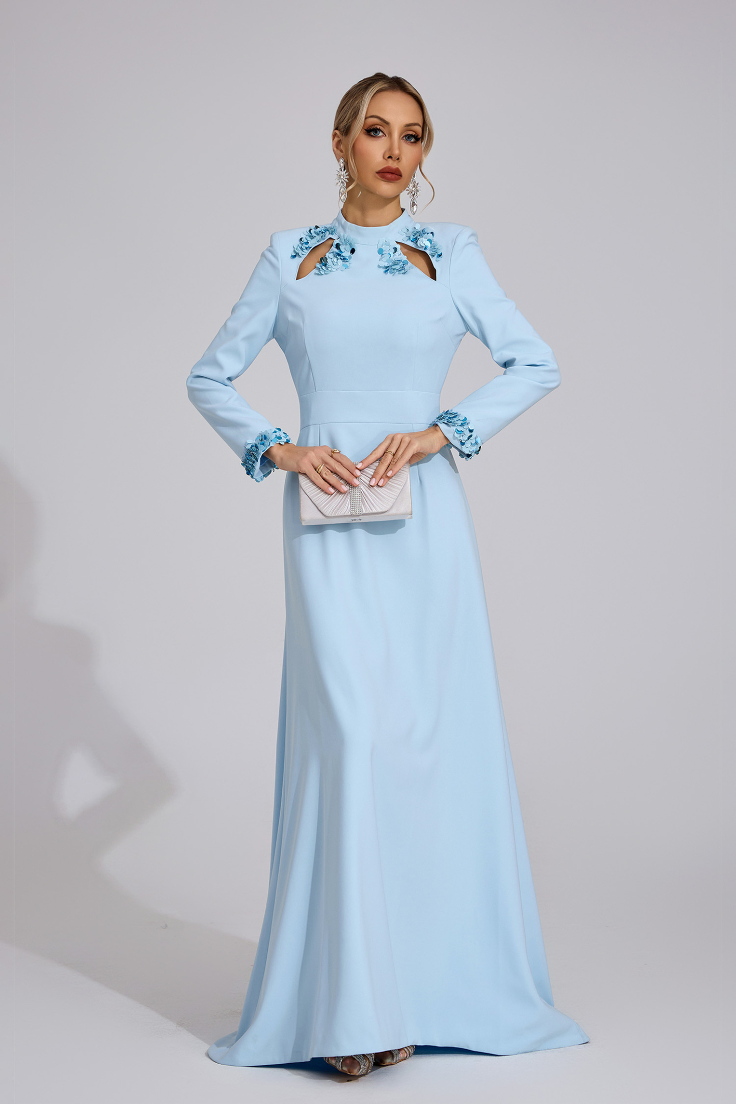 Dale Light Blue Mermaid Maxi Dress