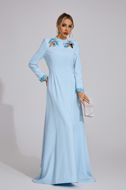 Dale Light Blue Mermaid Maxi Dress