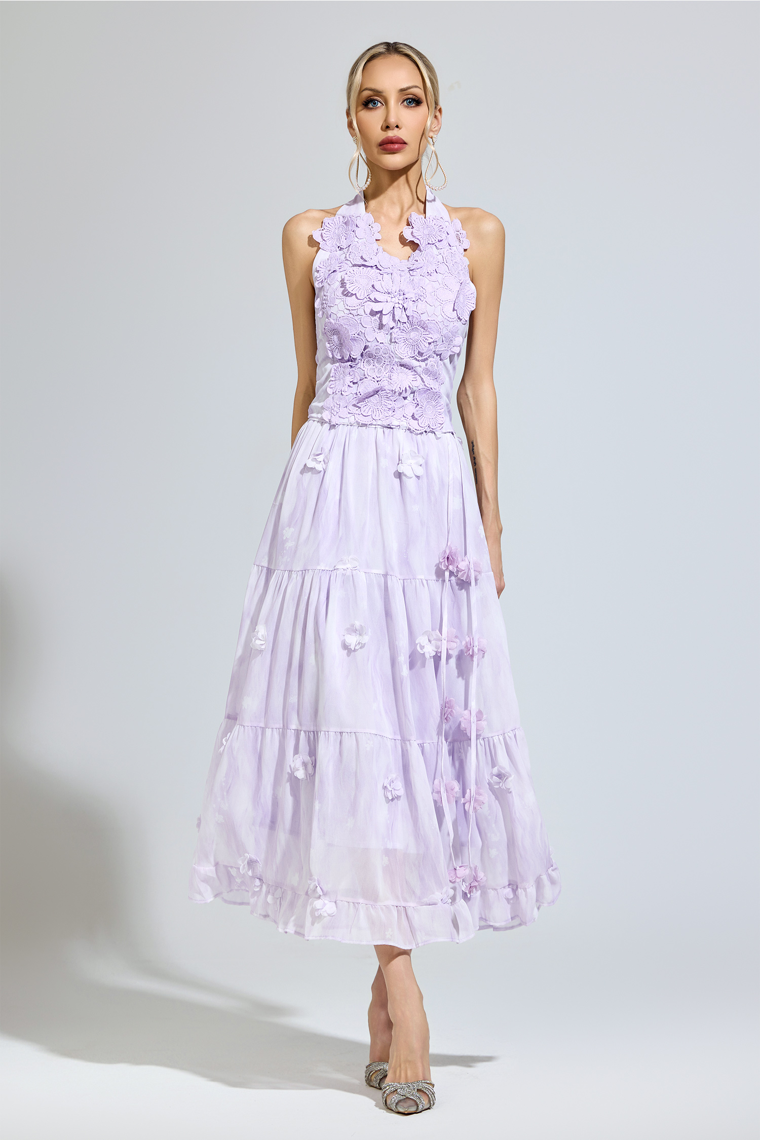 Beauvoir Purple Lace Two-Piece Set
