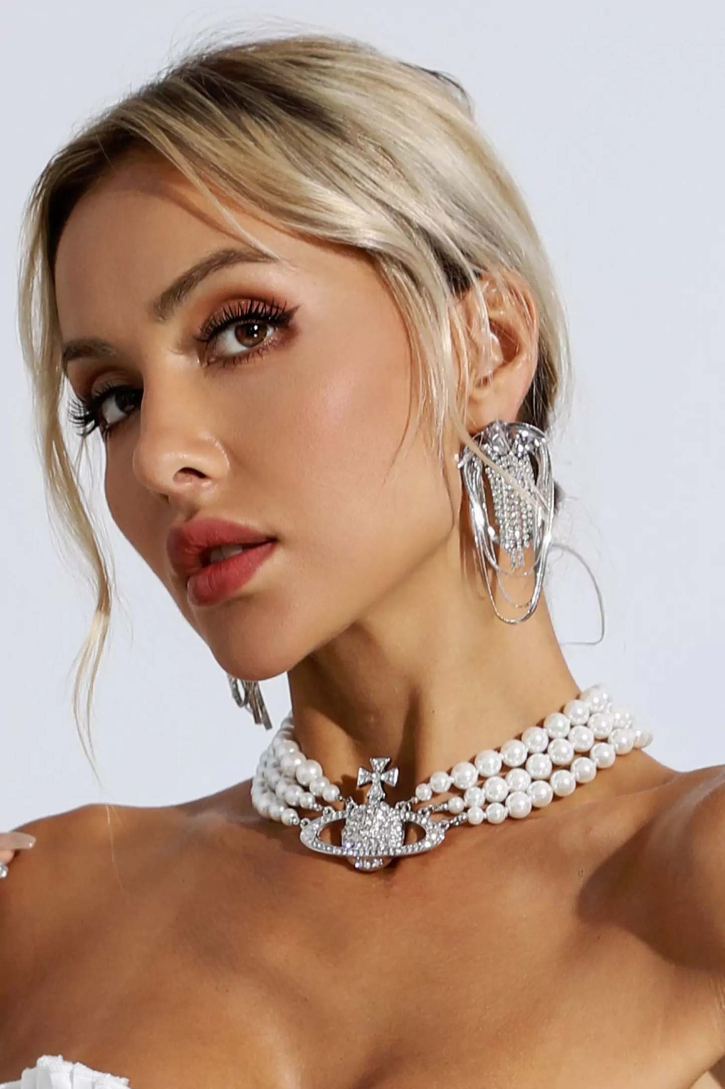 Winston Diamond Saturn Pearl Necklace