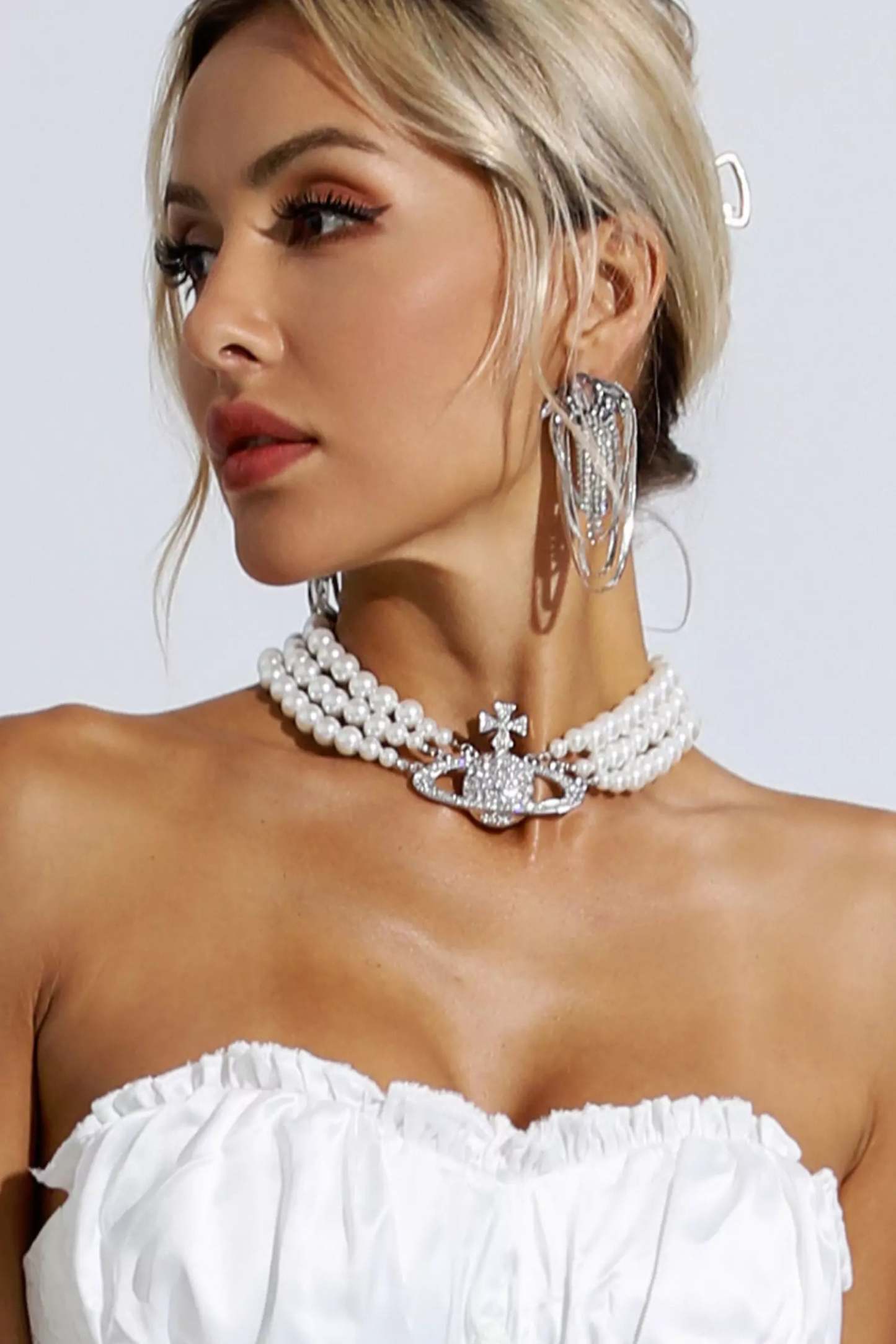 Winston Diamond Saturn Pearl Necklace