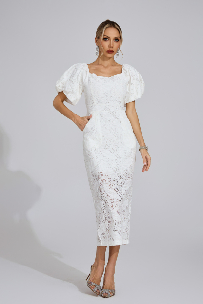 Strand White One-Shoulder Maxi Dress