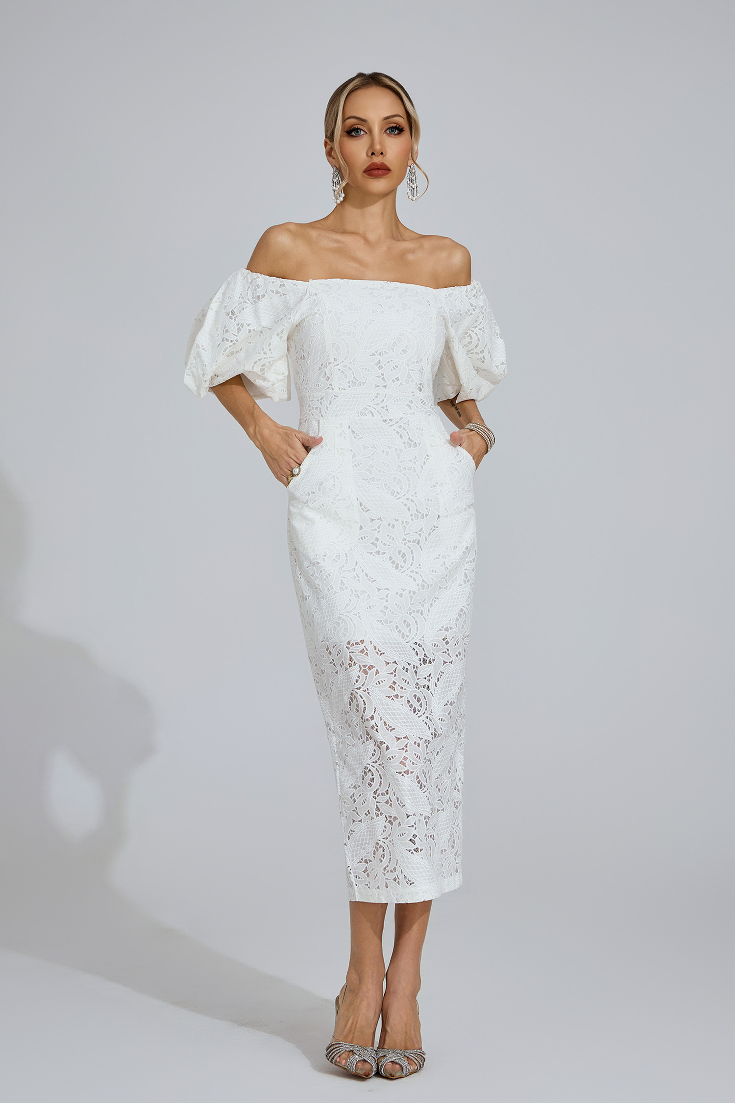 Strand White One-Shoulder Maxi Dress