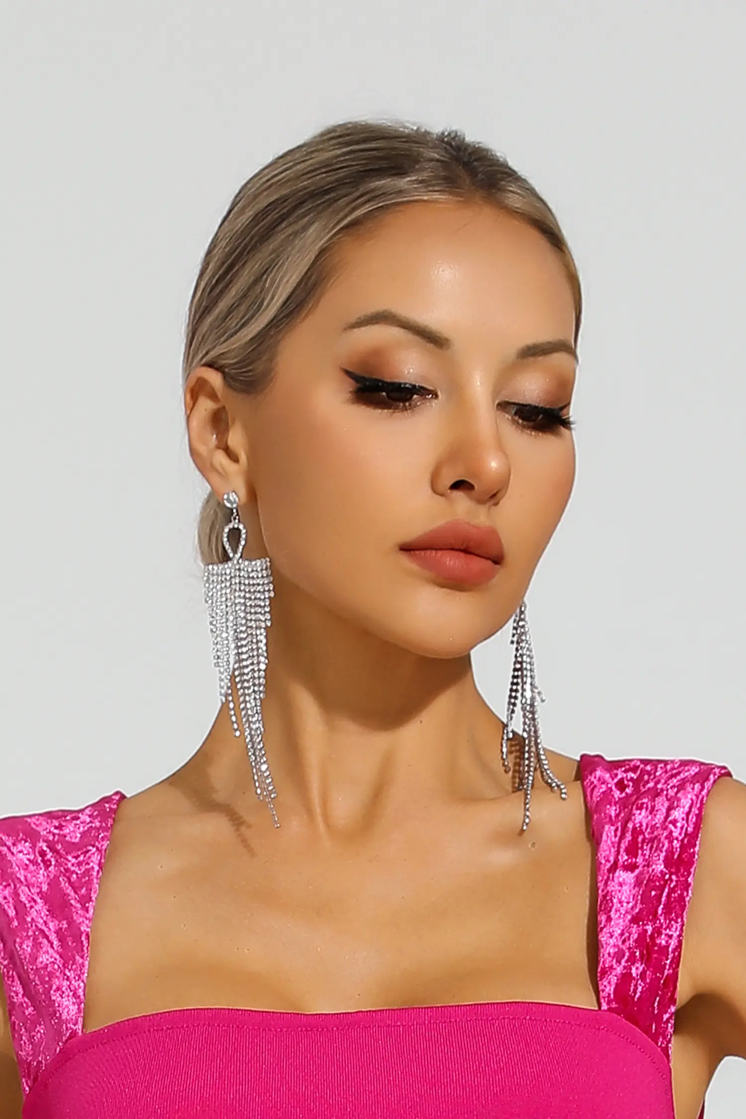 Bevis Silver Diamond Earrings