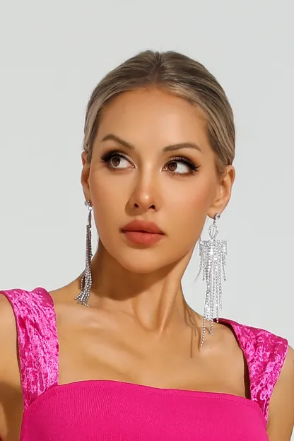 Bevis Silver Diamond Earrings