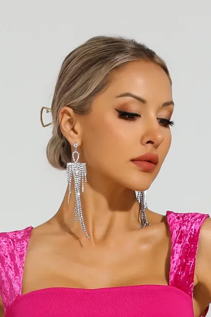 Bevis Silver Diamond Earrings
