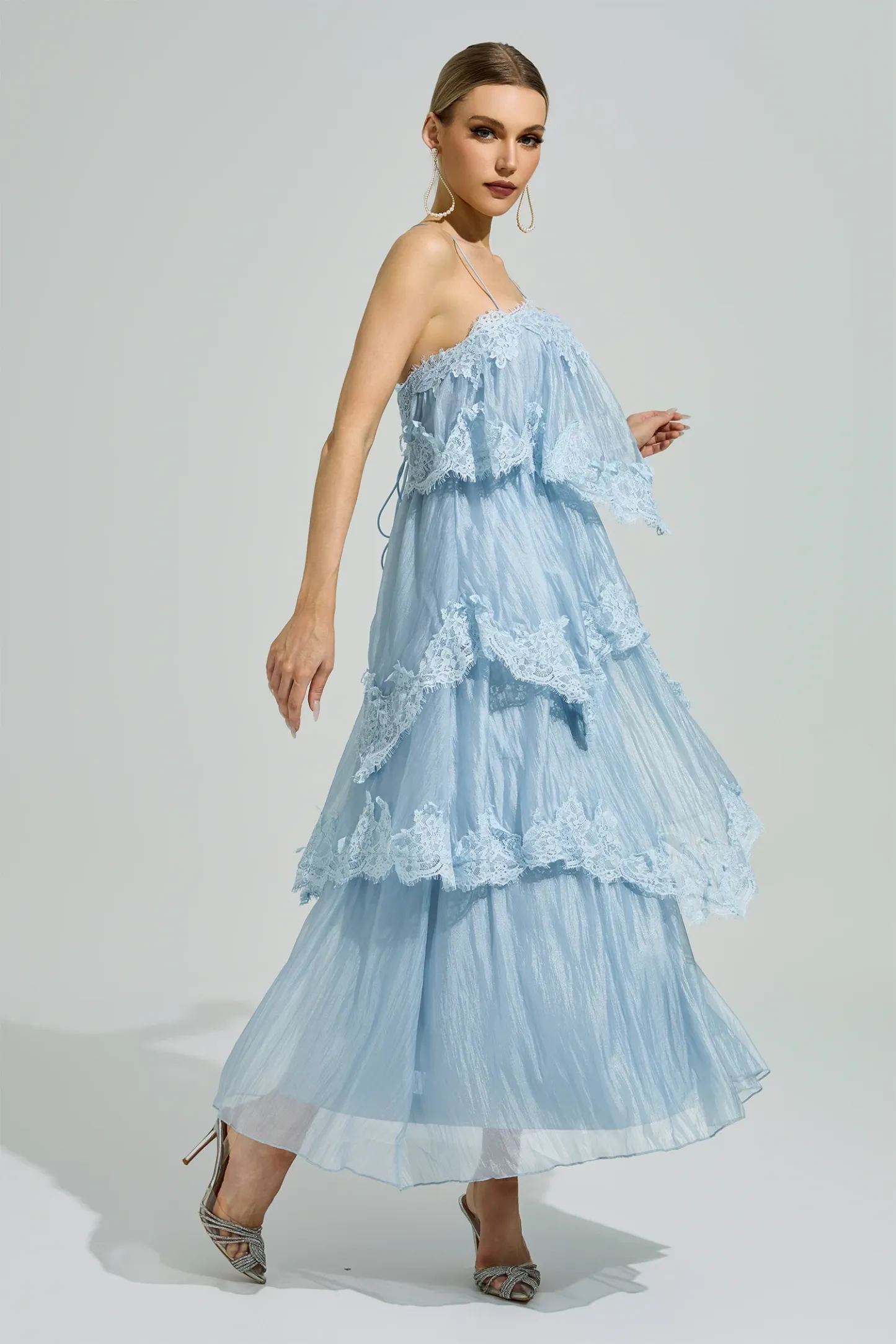 Edge Blue Lace Maxi Dress