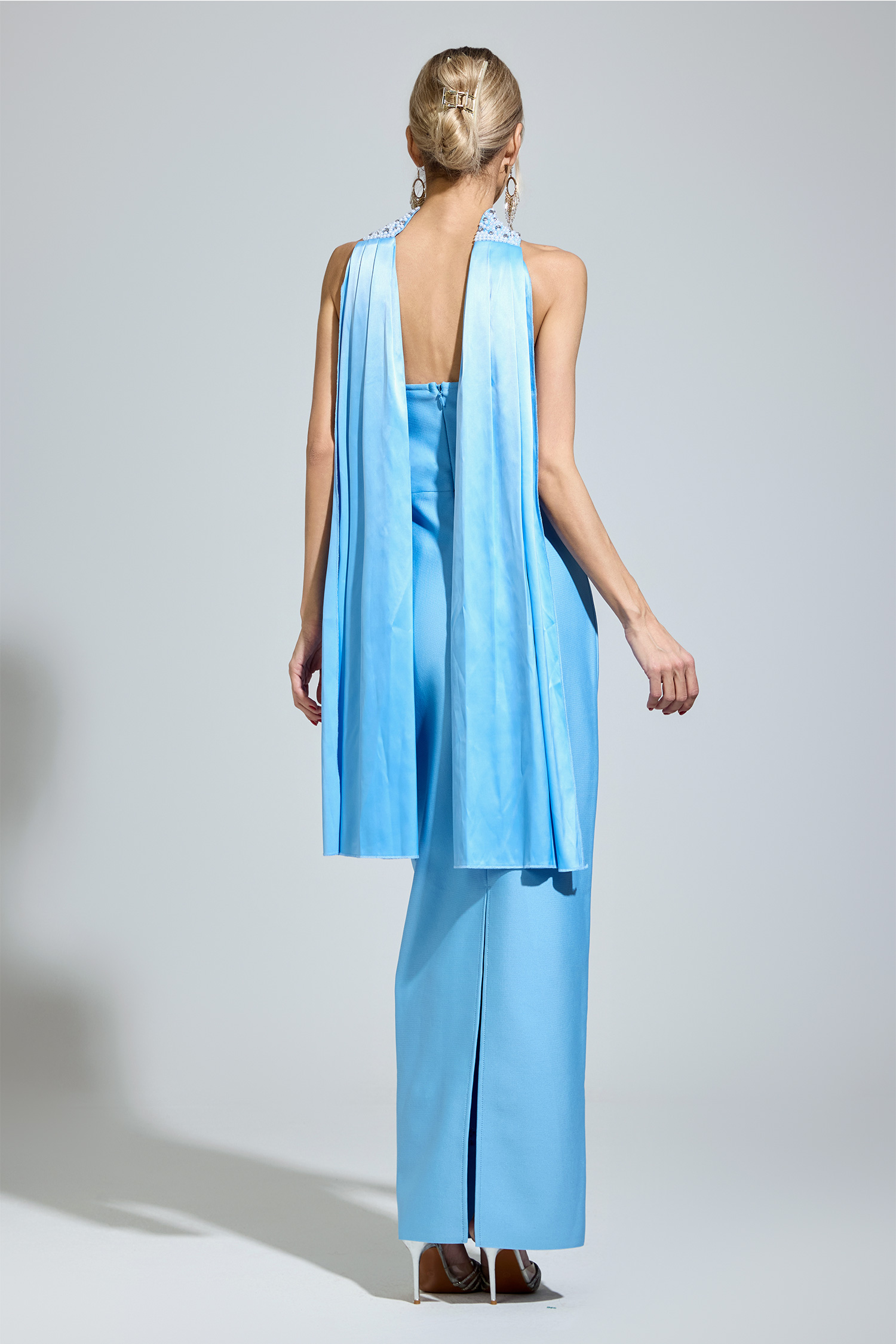 Ellison Blue Halterneck Bandage Dress