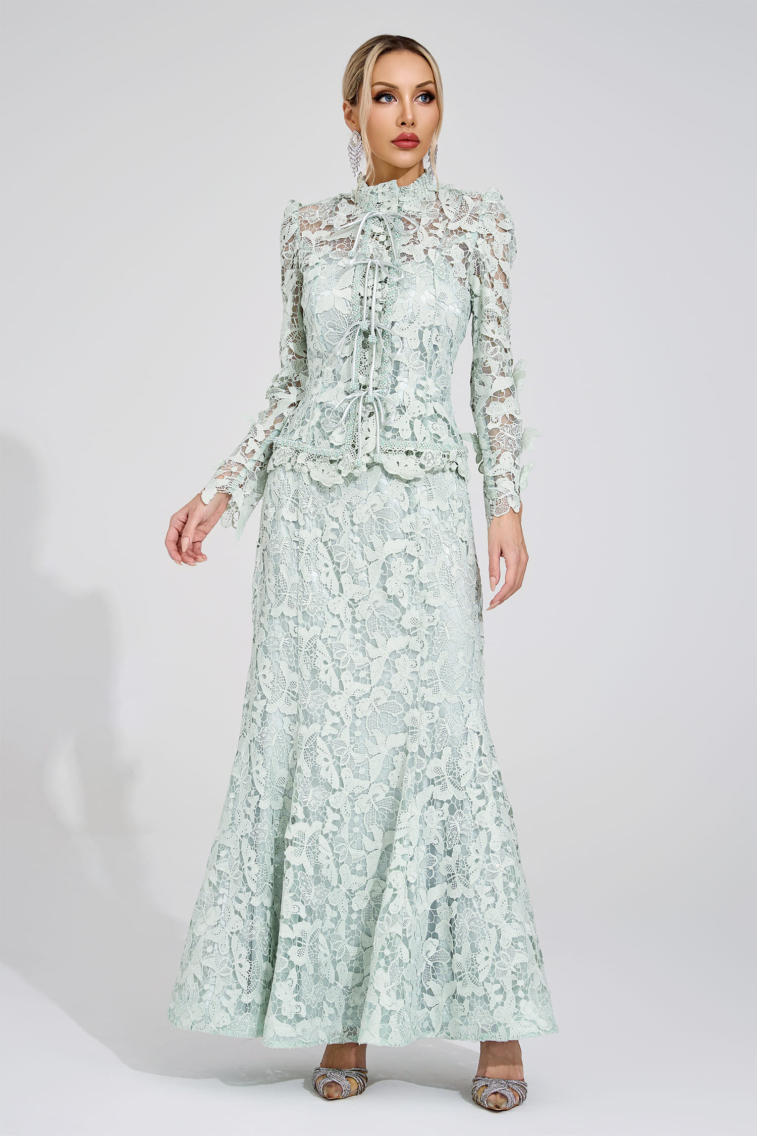 Beca Green Lace Set