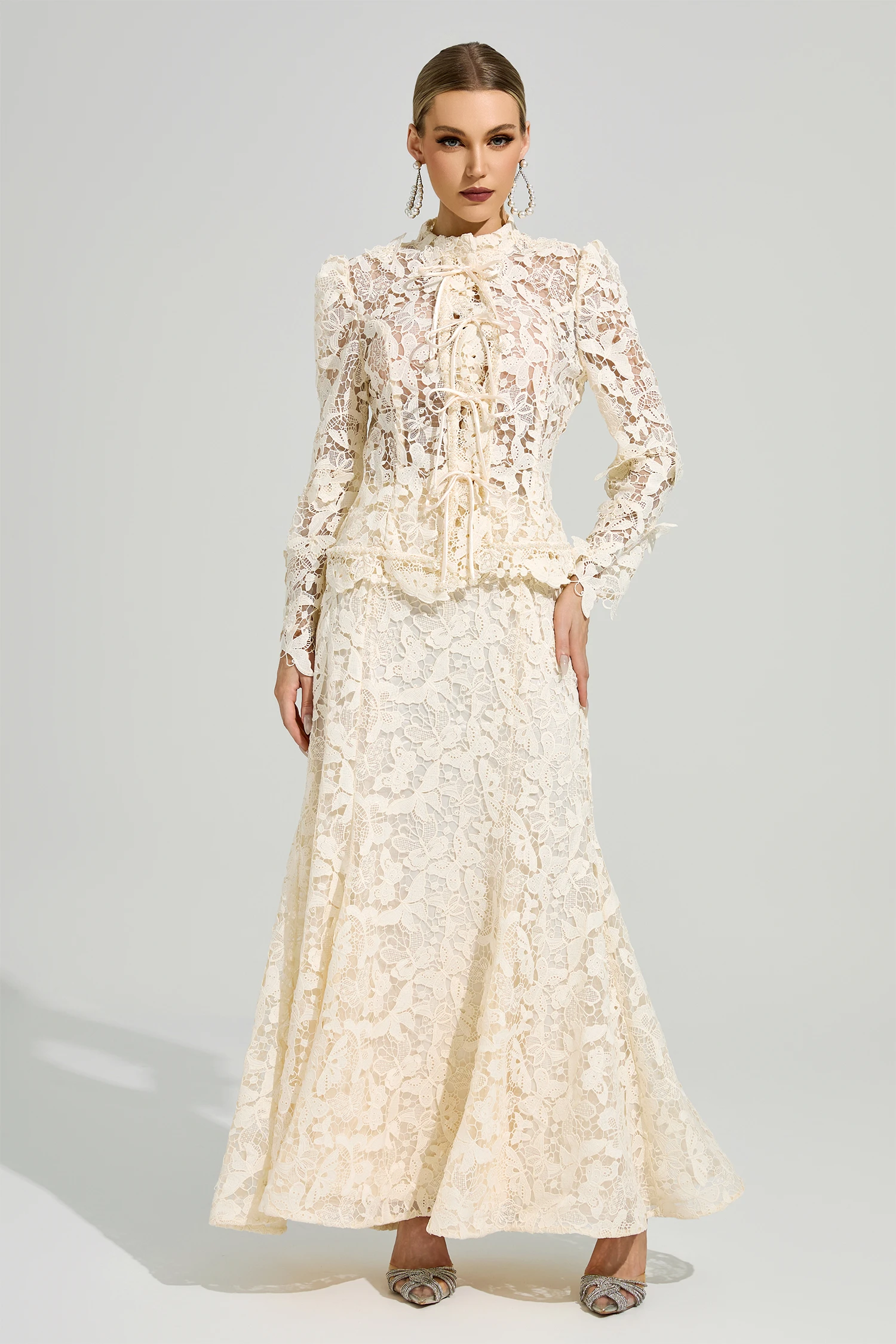 Beca White Lace Set