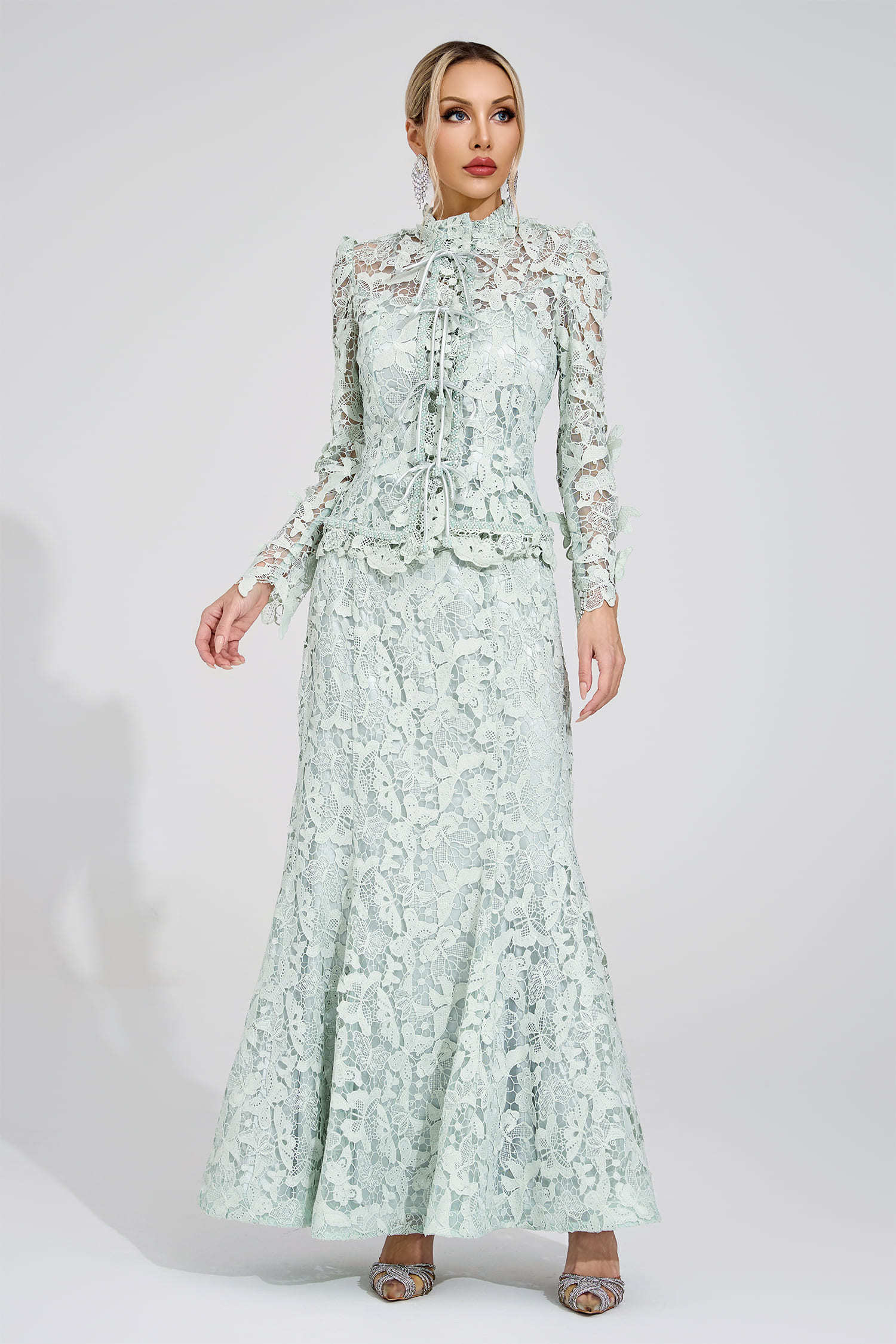 Beca Green Lace Set
